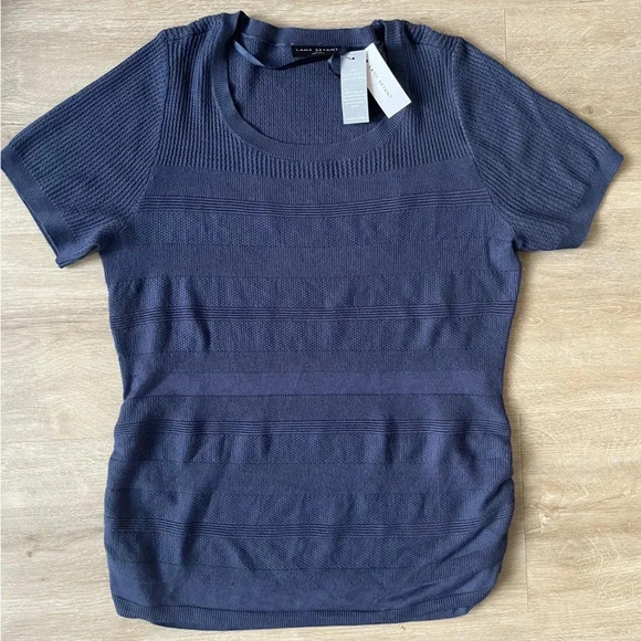NWT Lane Bryant Illusion Collection Navy Blue Top - Picture 1 of 7
